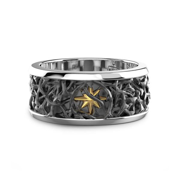 Zancan silver thorny band...