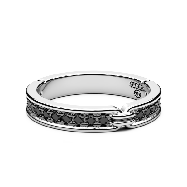 Zancan-Ring aus Silber mit...