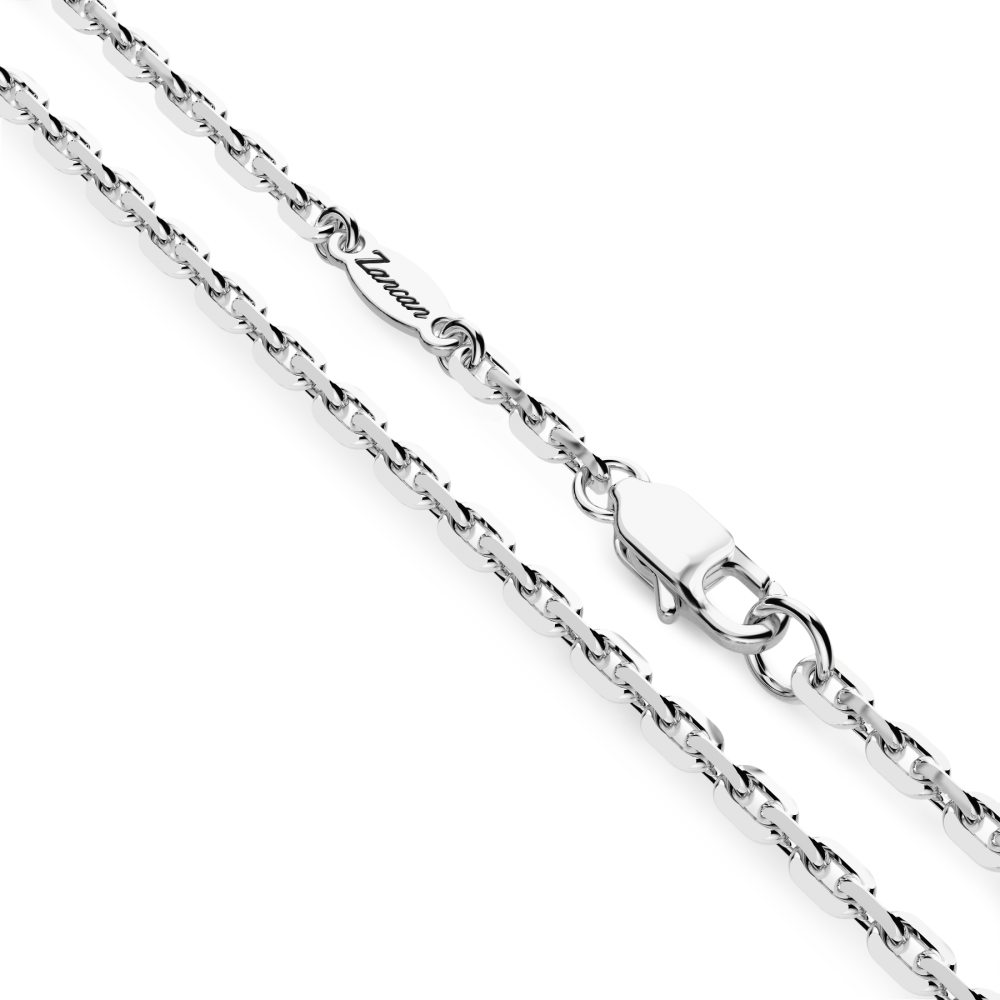 Zancan silver necklace with cross pendant and black stones.