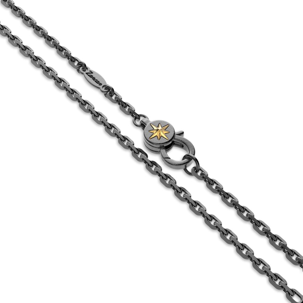 Zancan burnished silver necklace with diver.