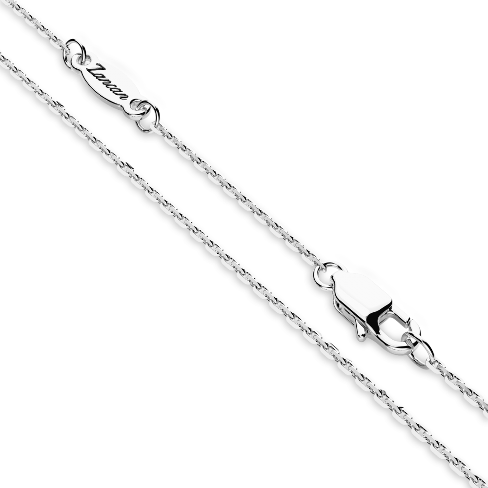 Collana Zancan in argento con pendente a croce e spinelli neri.