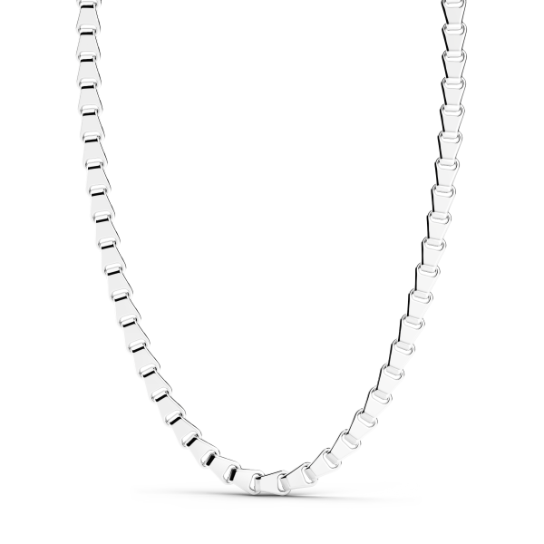 Zancan soft link silver chain.