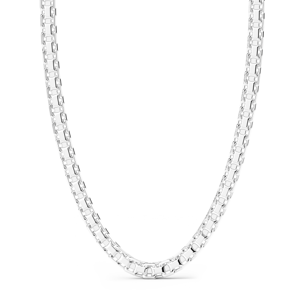 Zancan soft link silver chain.